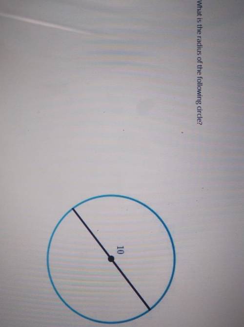 What is the radius of the following circle?