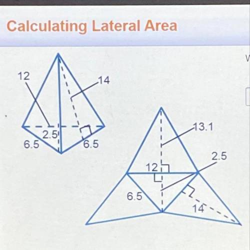 What Is the lateral area of the triangular pyramid?