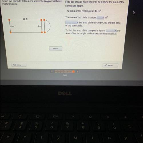 Please help ASAP Select two points to define a line where the polygon will break into two pieces. Fi