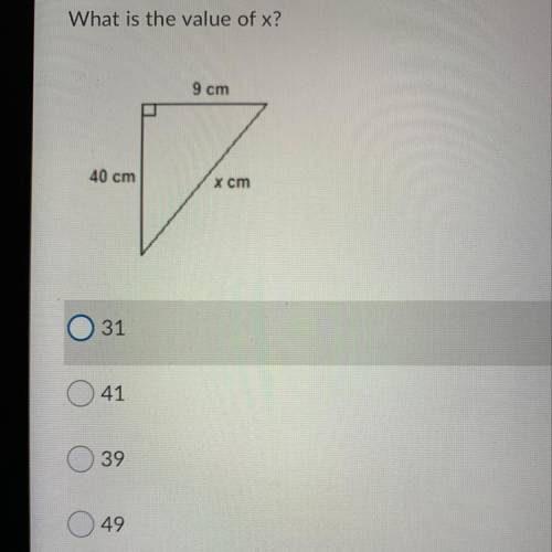 What is the value of x?