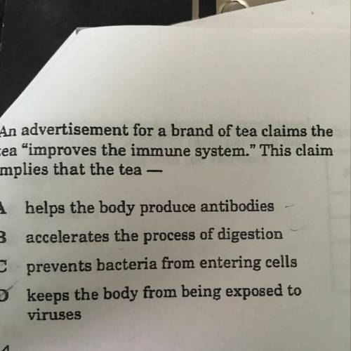 What claim implies the tea