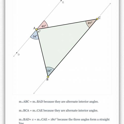 So the value of x must be _____