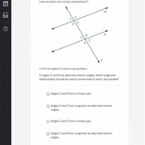 Which angle pair relationships should be used to prove lines m and n are parallel?