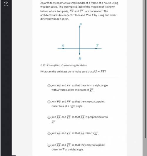 What can the architect do to make sure that PS=PT? Select the one that Apply