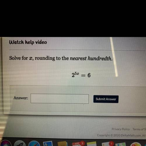 2^5x=6 rounded to the nearest hundredth