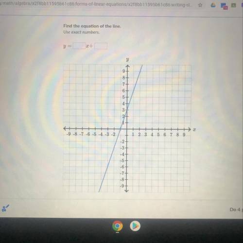 Find the equation of the line.