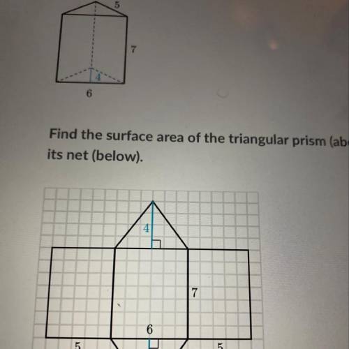 Find the surface area of the triangular prism