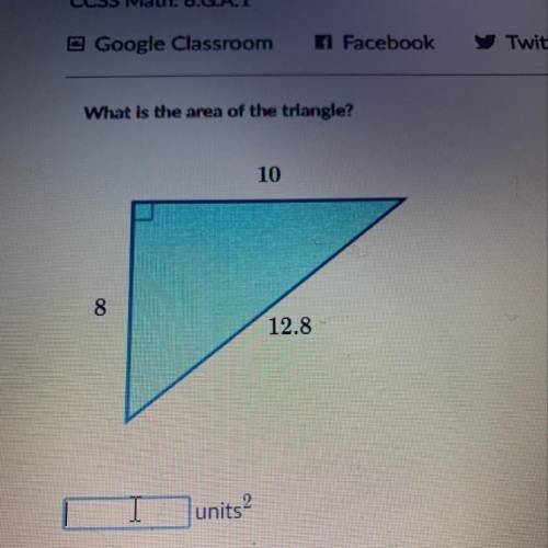 What is the area of the triangle