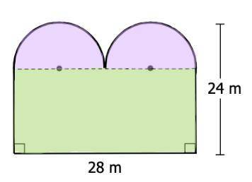 What is the area of the purple region? *