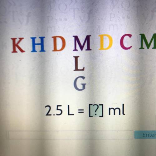 KHD M D CM 2.5 L = [?] ml Enter