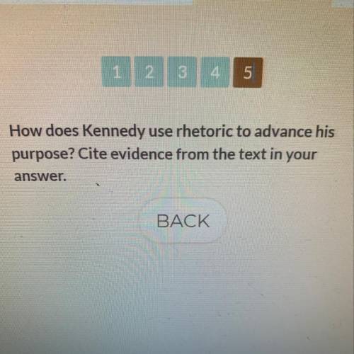 How does Kennedy use rhetoric to advise his purpose
