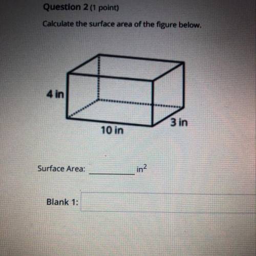 Calculate the surface area of the figure below.