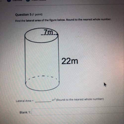 Find the lateral ears of the figure below. round to the nearest whole number.