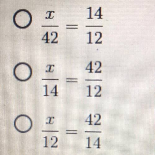 Which proportion can be used to find X?