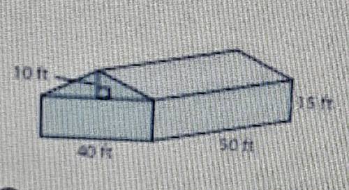 8. The figure shows a barn that Mr. Fowler is building for his farm. Find the VolumeO80,000 ftO30,50