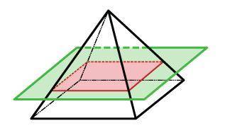 PLEASE HELP. NEED THIS ASAP. Make a sketch of the cross-section resulting from the slice shown in th