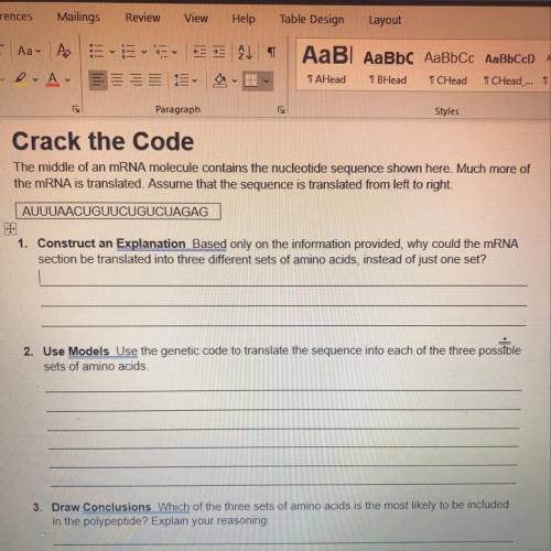 HELP! Crack the code any question would be helpful.