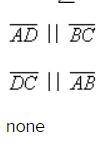 Using the information given, select the statement that can deduce the line segments to be parallel.