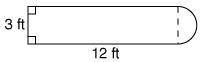 What is the total area of this composite figure rounded to the nearest hundredth?  18.53 ft2 43.07 f