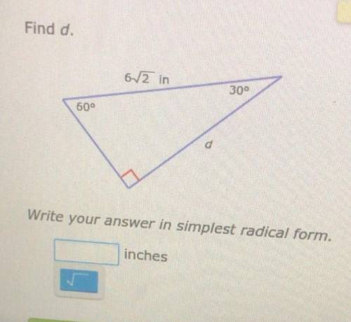 Find dWrite your answer in simplest radical form