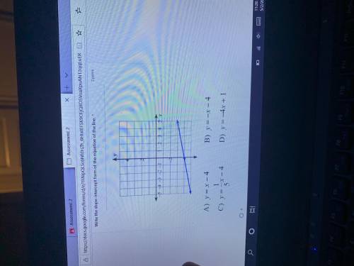 Write the slope intercept form