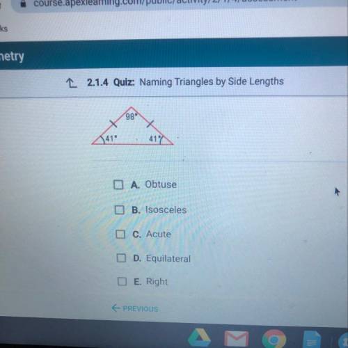 Classify the following triangle . Check all that apply .