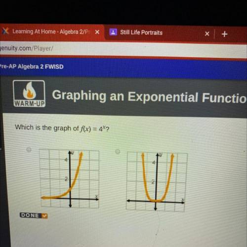 Which is the graph of f(x)=4^x