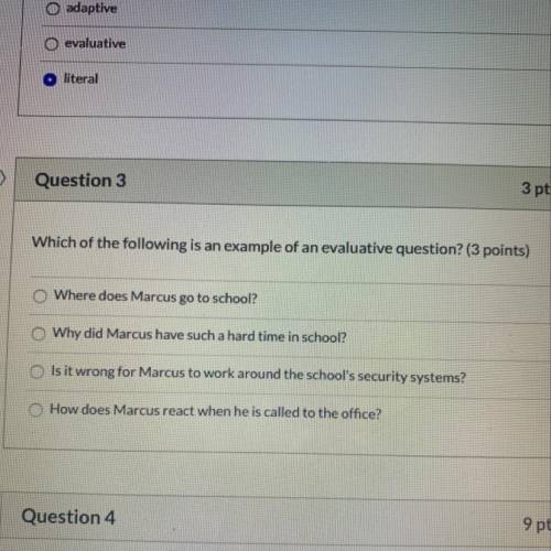 Which of the following is an example of an evaluative question? (3 points)