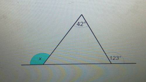 Work out the size of angle x