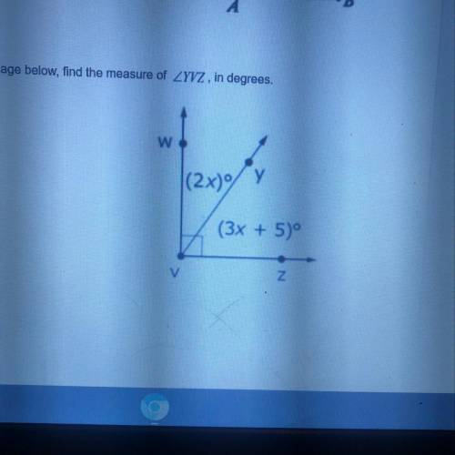 3. Given the image below, find the measure of ZYVZ, in degrees. (3x + 5)º N