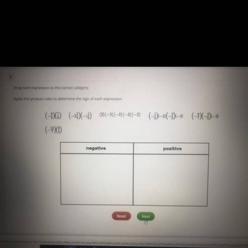 Apply the product rules to determine the sign of each expression.