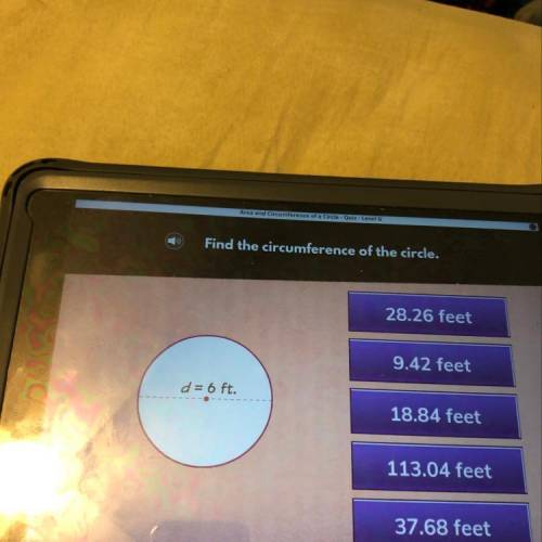 Find the circumference of the circle