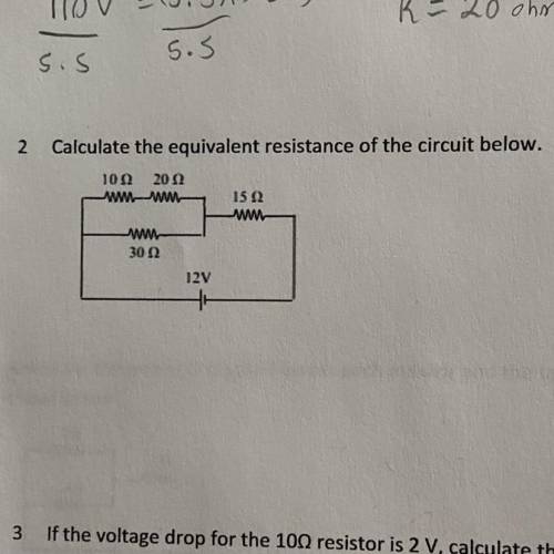 Calculate the equivalent resistance of the circuit below.
