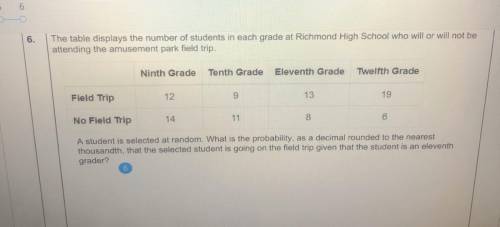 A student is selected at random. What is the probability, as a decimal rounded to the nearest thousa