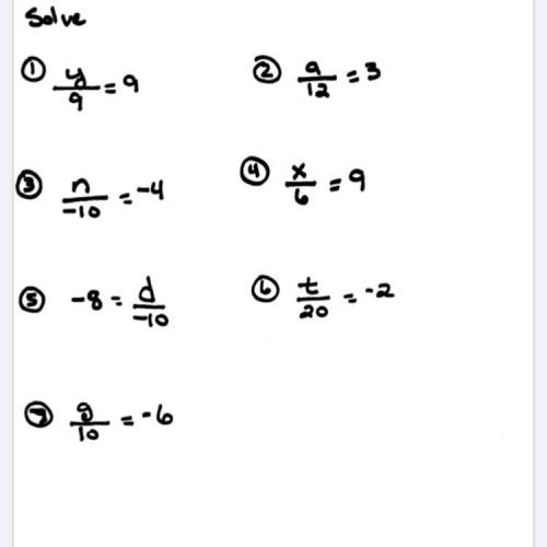 Please help me this is one step equations.