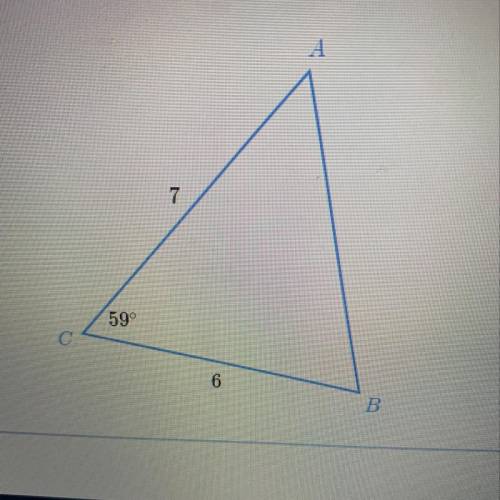 Solve triangles using the law of cosines Find AB. Round to the nearest tenth.