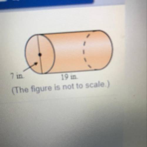 Use a formula to find the surface area of the cylinder . Use 3.14 for π.