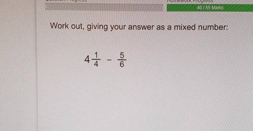 Work out giving your answer as a mixed number