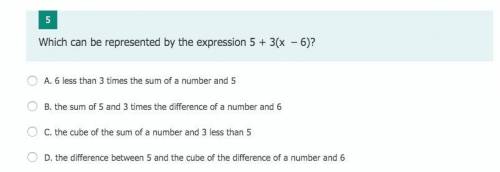 Which can be represented by the expression 5 + 3(x-6)? Will choose brainliest. Please include an exp