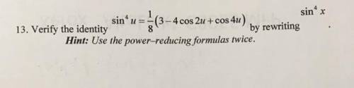 PRECALC VERIFY IDENTITY