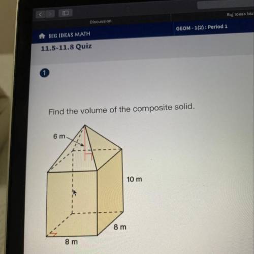 Find the volume of the composite solid