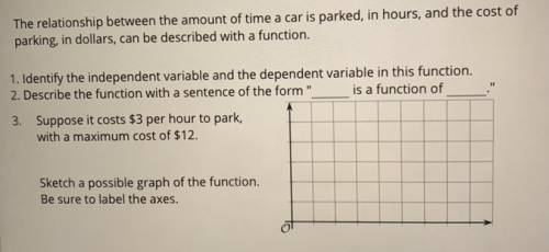 The relationship between the amount of time a car is parked, in hours, and the cost of parking, in d