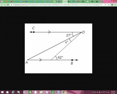 what is the value of x?