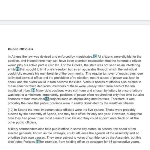 How does the section on public officials contribute to the author’s explanation of governments?  a.