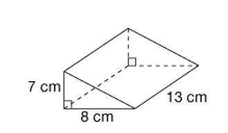 The volume of the figure is — a28 cm3 b182 cm3 c364 cm3 d728 cm3