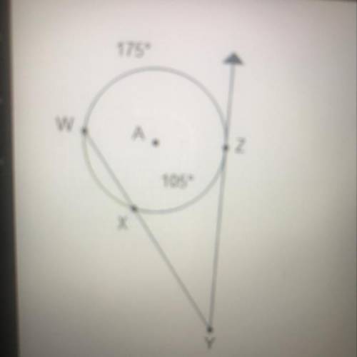 In the diagram of circle A, what is the measure of ZXYZ? 35 70° 75 140