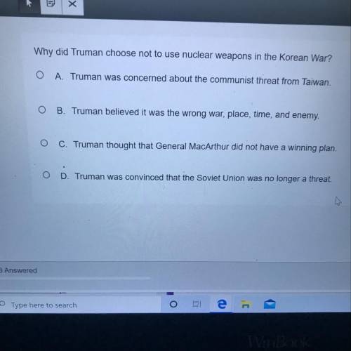 Why did Truman choose not to use nuclear weapons in the Korean War