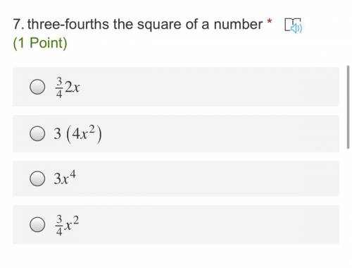 Three-fourths the square of a number