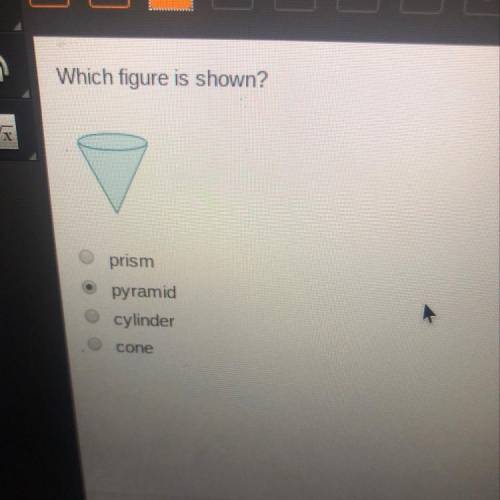 Which figure is shown? prism pyramid cylinder cone