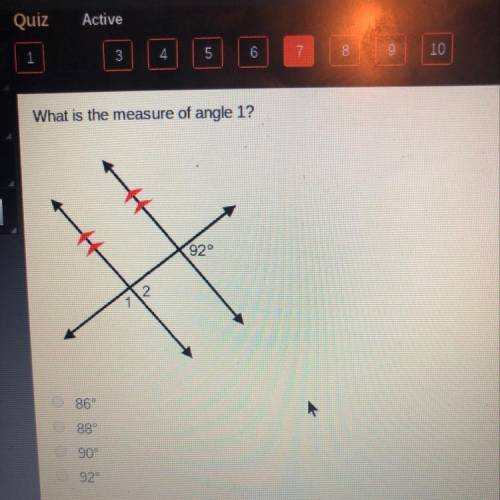 What is the measure of angle 1